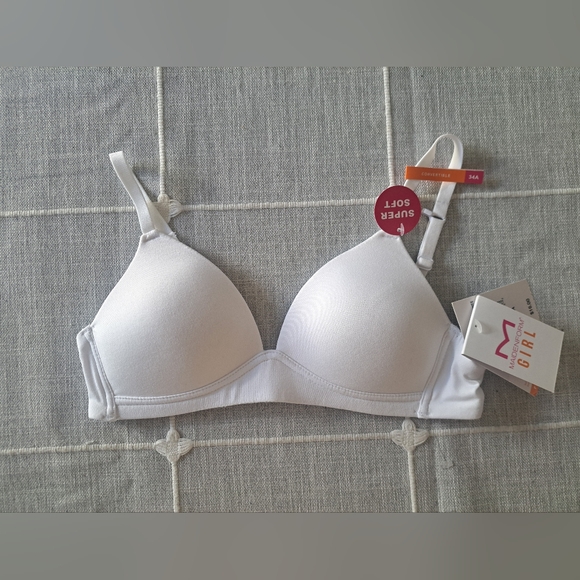 Maidenform Girl Super Soft Convertible Bra – White 34A (NWT) - Picture 1 of 5